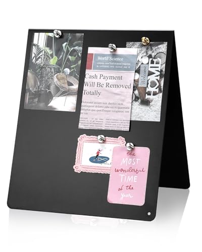 UCEC 11.8"x10"V-Shaped Metal Magnet Board, Black Magnetic Bulletin Board - color: Black 1 Pcs V Shape