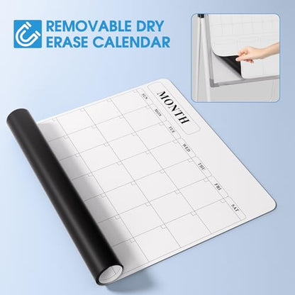 MaxGear Whiteboard with Stand 36" x 24" Easel Whiteboard Monthly Calendar - size: 24"W x 36"H, style: Monthly Calendar