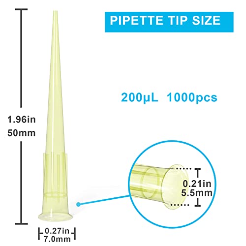 ONiLAB 200µL Universal Pipette Tips, 1000 Pcs, Autoclavable - size: 200uL(1000PCS)
