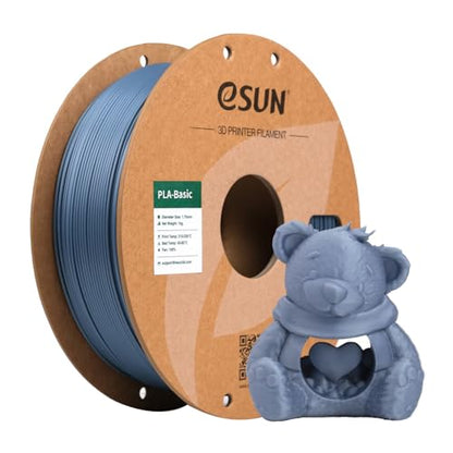 eSUN PLA Basic Filament 1.75mm, 1KG Spool (2.2 LBS),Grey - color: 1.grey, size: 1KG