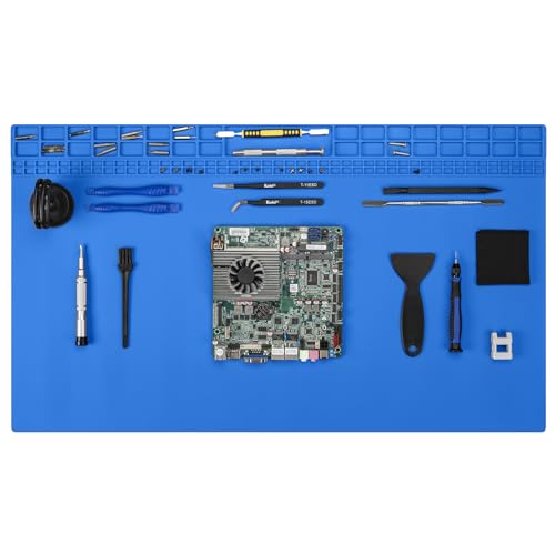 Kaisi Extra Large Soldering Mat, 932°F Heat Resistant Silicone Solder Mat - color: Blue, size: 27.6" x 15.7"