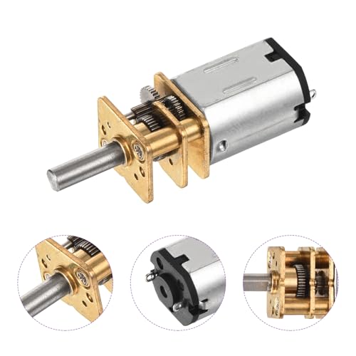DMiotech 6V 600RPM Rated Torque 1.5 Output Shaft Length 10mm Micro DC Speed Reduction Motor Mini Metal Gearbox Motor for RC Car Robot Model DIY RC Toys Engine - style: 600RPM