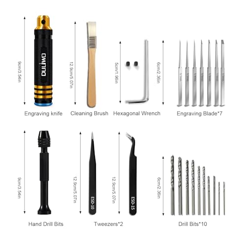 Model Scriber Tool Kit, 7-Blade Chisel Set for Gunpla