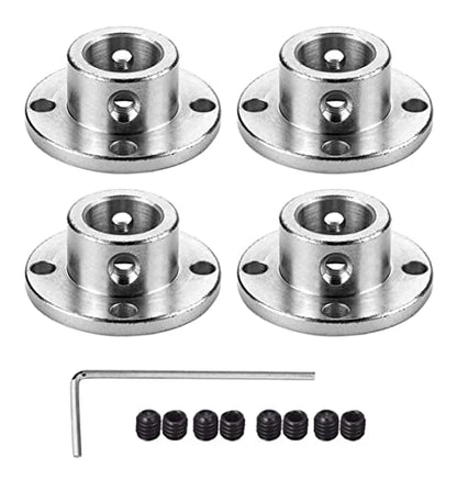 4Pcs 14mm Flange Coupling Connector, Rigid Guide Model Coupler Accessory, Shaft Axis Fittings for DIY RC Model Motors - size: 14mm