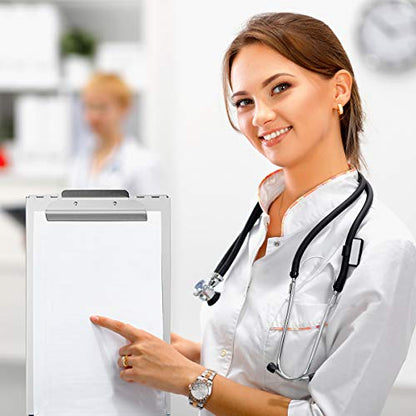 ZCZN Aluminum Storage Clipboard, Clipboard Box, Form Holder, Suitable for School, Office, Jobsite or Medical Staff, 9.25 x 13.78 Inches, Silver