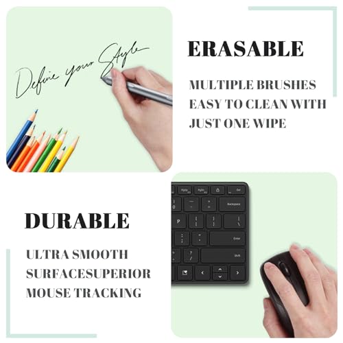 Dry Erase Desk Mat, Erasable Writing White Board for Making Plans - color: Pale Green