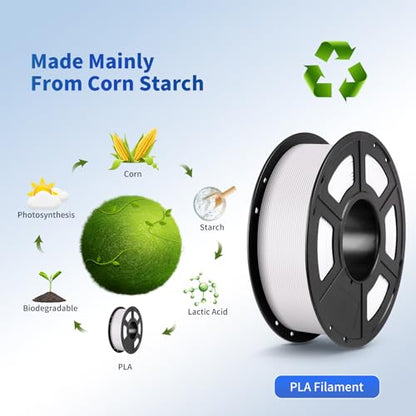 ANYCUBIC 3D Printer Filament Multicolor PLA Bundle 4KG - color: 4*1kg Pla (Black & White & Texture Grey & Clear)