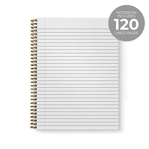 Wild and Free Floral Spiral Notebook / 8.5" x 11" Journal / 120 College Ruled Pages/Durable Gloss Laminated Softcover/Gold Wire-o Spiral Binding/Made in the USA - color: Wild and Free