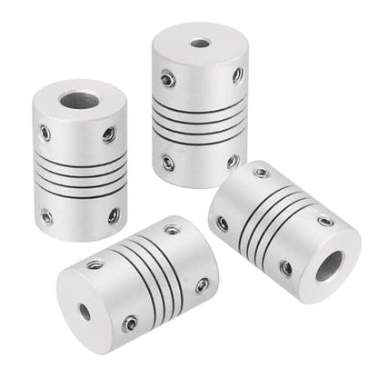 uxcell 4Pcs Flexible Couplings 3mm to 6.35mm Aluminum Alloy Joint Connector - size: 3mm to 6.35mm, style: D16 x L23mm