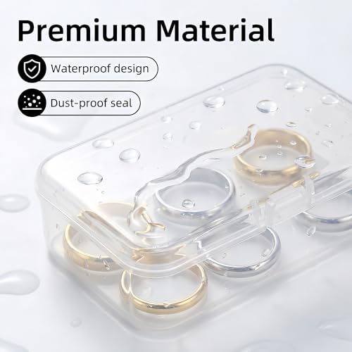 CHSZCHOMER 12 Pack Clear Small Plastic Storage Bins 3.35x2.17x0.98 in, Mini Containers with Lids for DIY Bead Organizer, Craft Hardware Case - color: Clear