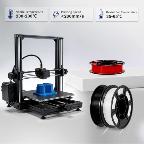 PLA+3D Printer Filament 1.75mm Bundle, Individually Vacuum Packed, Multicolor Dimensional Accuracy +/- 0.02mm, 0.25kg per Spool, 16 Pack, 4kg Total - color: 16 Pack, 4kg Total