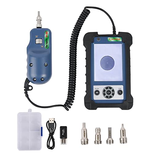 Fiber Optic Inspection Video Probe KIP-600V 400X Magnification Real-time Video Recording + 4 UPC Tips + 3.5 inch HD LCD Display + 4,000mAh Large Battery Capacity FTTX Tool - style: Modern and Compact
