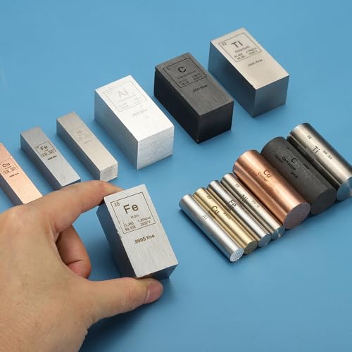 PATIKIL Iron Cube, 1x1x2 Fe Density Stick High Density Element Rod Unique Metal Cube Periodic Table of Elements Collections Lab Experiment Teacher Scientific Classes - size: 1x1x2", style: Iron