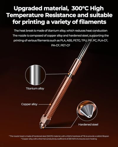 Creality Official Hi Upgrade Hotend Kit, Unicorn Quick Swap Nozzle Kit, High Temperature Resistant, All-Metal Integrated Design Kit for Creality Hi 3D Printer - style: Hi Combo