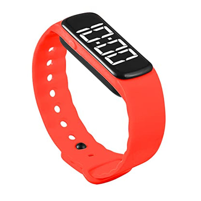 Sensory Wrist Timer for Kids, Teachers, Students, Simple Reminder Watch with Silent Alarm Clock Wristband, Classroom Countdown (Red) - color: Red