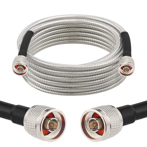 MOOKEERF RG8X N Male to N Male Cable 12FT,Ultra Low Loss N Cable 50 ohm RG8X Stranded Core for WiFi Router,Amplifier,Antenna,Signal Booster Use - size: 12FT