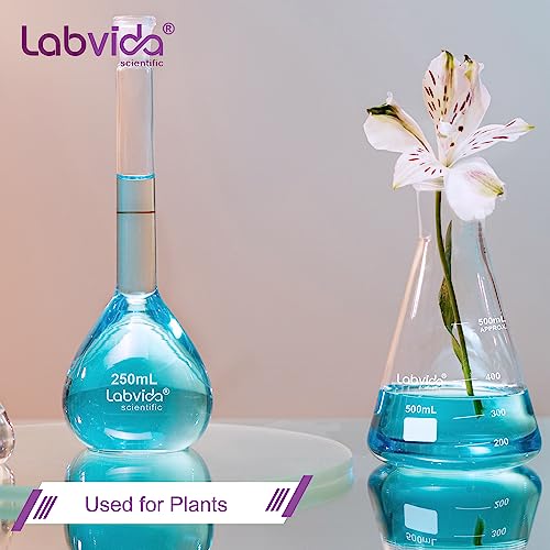 6pcs 100ml Narrow Mouth Glass Erlenmeyer Flasks, LVC009 - style: Vol.100ml, Pack of 6