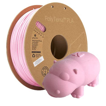 Polymaker Matte PLA Filament Sakura Pink 1.75mm 1kg 3D Printing Filament, PolyTerra 3D Printer PLA Filament - color: Sakura Pink, size: 1kg