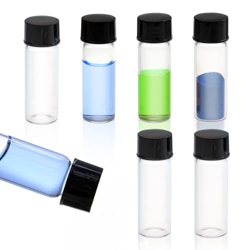 4mL Glass Sample Vial, 13-425 Screw Cap with PE Liner, 100-Pack - size: 4ml