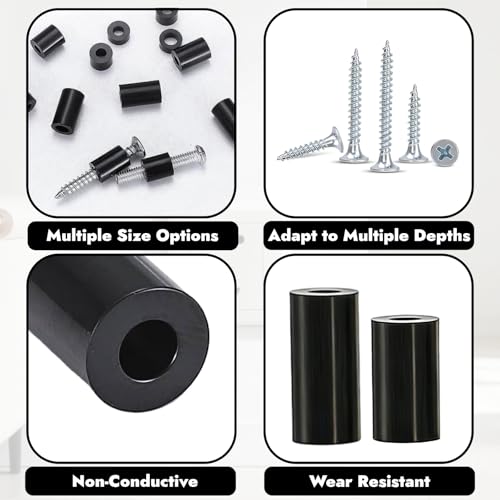 1000 Pieces Nylon Round Spacers for M3 M4 Screw, Without Threaded