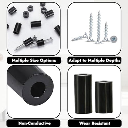 1000 Pieces Nylon Round Spacers for M3 M4 Screw, Without Threaded
