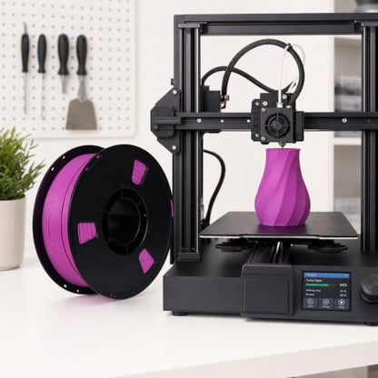 Matte PLA + 3D Printer Filament,PLA + Filament 1.75mm, Neatly Wound 3D Printing Filament 1.75mm, Dimensional Accuracy +/- 0.02 mm, Fit Most FDM 3D Printers, 1kg Spool (2.2lbs) (Purplish red) - color: Purplish Red