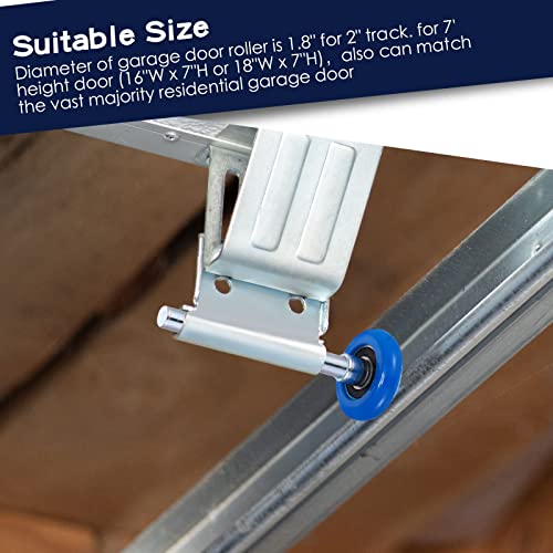 Lounsweer 117 Pcs Garage Door Roller Hardware Kit Nylon Quiet, Blue - color: Blue
