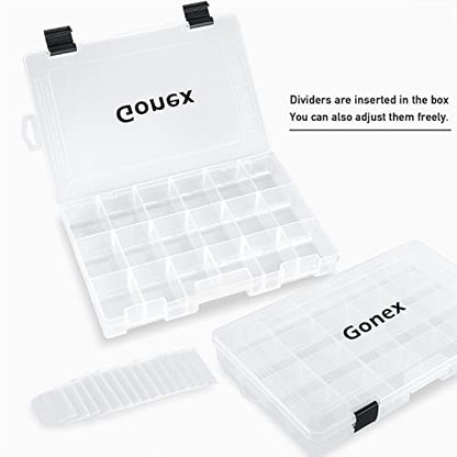 Gonex 3600 3700 Fishing Tackle Trays Lure Box with Adjustable Dividers - color: 3pcs 3600(Tray Size:10.8"x7.09"x1.65")