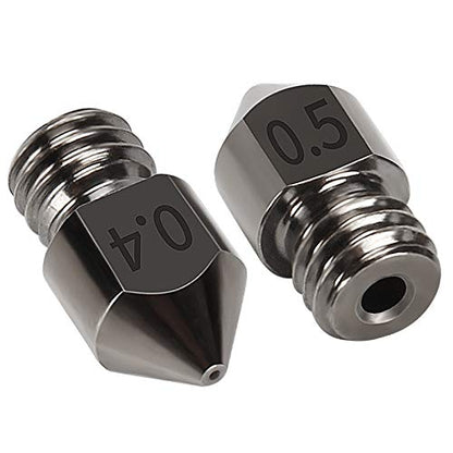 Creality 3D Hardened Steel Hotend Extruder MK8 Nozzle with High Temperature Resistance Upgraded Tungsten All Metal for Ender 3 CR-10 Series 3D Printer 0.2/0.3/0.4/0.5/0.6/0.8/1.0mm (7pcs in one Pack)