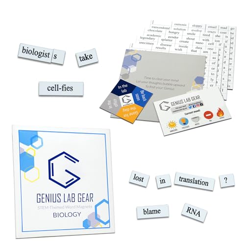 Biology Word Magnets Kit: Funny Nerdy Poetry Set for College PhD Biologists