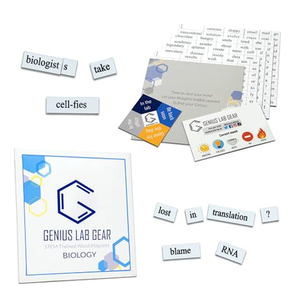 Biology Word Magnets Kit: Funny Nerdy Poetry Set for College PhD Biologists