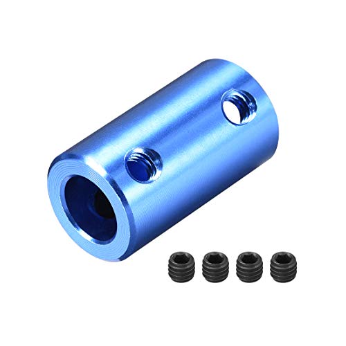 uxcell 2pcs 8mm to 8mm Bore Rigid Coupling Set Screw L25XD14 Dark Blue - size: 8mm to 8mm