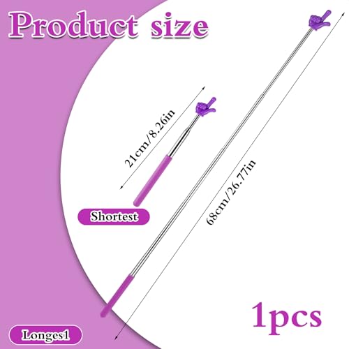 DIVINA VITAE Telescopic Teacher Pointer Extendable Pointer Stick for Classroom Retractable Hand Pointer Finger Pointer Stick Mini Classroom Pointer for Elementary School Kindergarten Teacher(Purple) - color: Purple