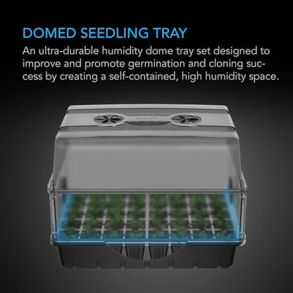 AC Infinity Humidity Dome 5x8, Heavy-Duty 3mm Seed Starter Propagation Kit - size: Dome Kit