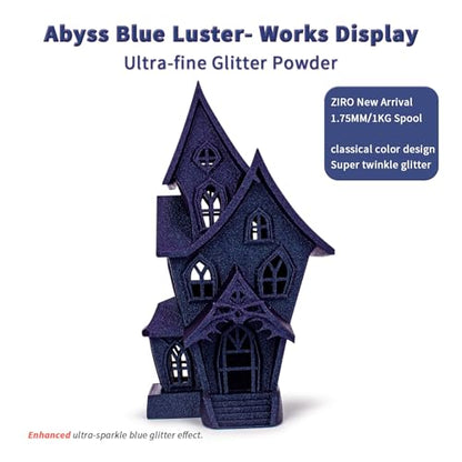 ZIRO Chameleon Series Filament, Super Sparkle PLA, Abyss Blue Luster - color: Abyss Blue Luster