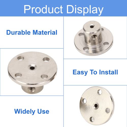 5 Pack 2mm Flange Coupling Connector, Steel Model Coupler Accessory, Shaft Axis Fittings for DIY RC Model Motors, Hardware, High Hardness Coupling Connector, Silver