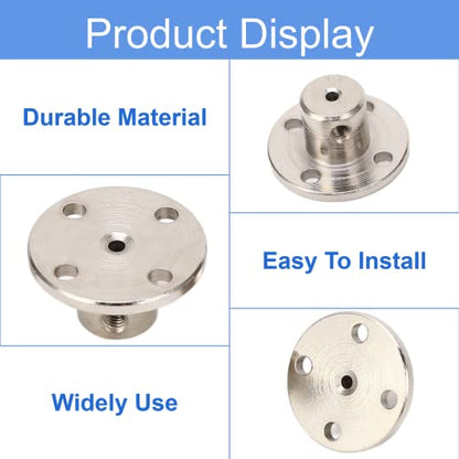 5 Pack 2mm Flange Coupling Connector, Steel Model Coupler Accessory, Shaft Axis Fittings for DIY RC Model Motors, Hardware, High Hardness Coupling Connector, Silver
