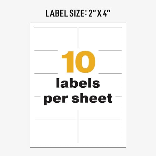 Avery UltraDuty GHS Chemical Labels for Laser Printers, Waterproof, UV Resistant, 2 x 4, 500 Pack (60505) - style: 500 labels