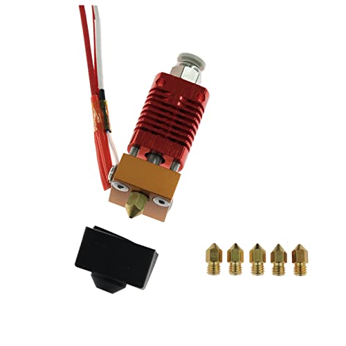 Upgrade Ender 3 Hotend Assembled MK8 Extruder Hotend Kit with 1X Silicone Cover,5X 0.4mm Nozzles for Ender 3 Ender-3 V2 Ender 3 Pro Ender 3S 3D Printer Parts - style: 24V For Ender 3