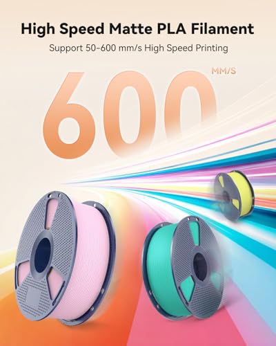SUNLU 250g Filament Bundle 1.75mm, Multicolor 3D Printer Filament - color: High Speed Matte Pla Spool-black+white+grey+chocolate+sky Blue+olive Green+ Sunny Orange+sakura Pink