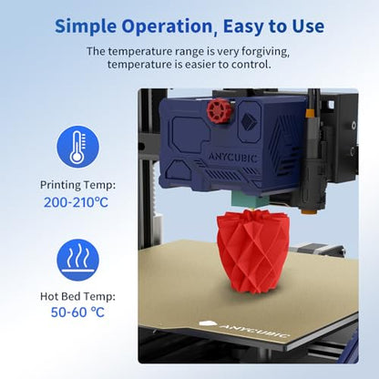 ANYCUBIC 3D Printer Filament Multicolor PLA Bundle 4KG - color: 4*1kg Pla (Black & Red & Green & Blue)