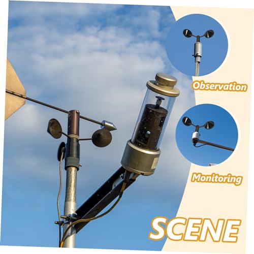 Anemometer Cup Replacement 3 Cup Wind Speed Sensor Housing Lightweight Wind Meter Accessory for Outdoor Weather Monitoring Easy to Install 5.90 X 5.90 X 2.44 in