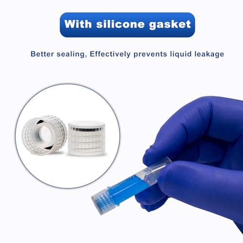 1.5ml Cryovials, O-Ring Caps, Clear Cryotubes, Bag of 50 - color: Clear, size: 1.5ml