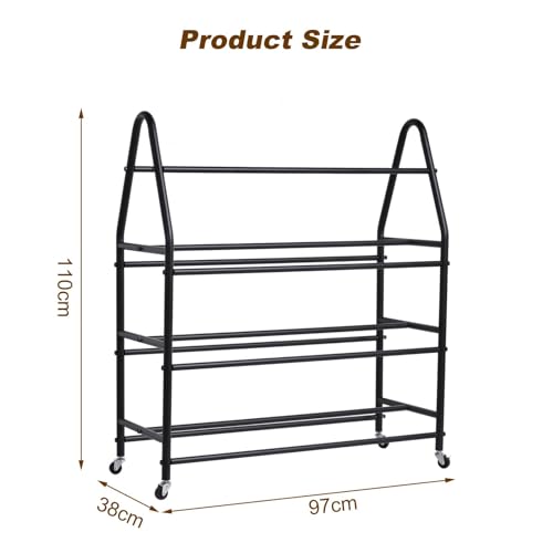 3D Printer Filament Storage Rack For 100 Spools, Rolling Filament Spool Holder, Heavy Duty Metal Shelf For ABS/PL A/TPU/Nylon, 3D Printing Accessories For Studio Office Workshop