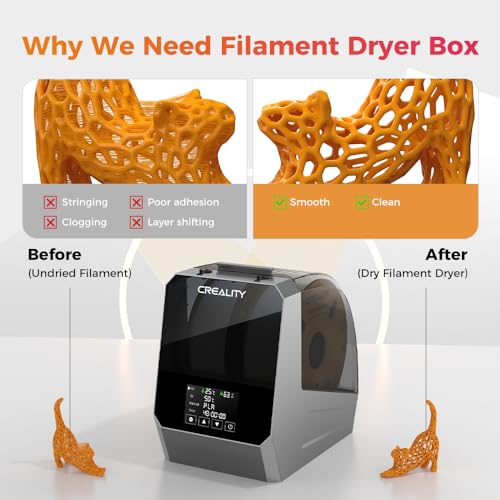 2026 New Creality Space PI Filament Dryer Plus, Dual-Spool 3D Printing Filament Dryer Box, Adjustable Temp 45℃-70℃, 360° Hot-Air & Real-Time Humidity Monitor, 12 Filament Presets - size: Space PI Plus