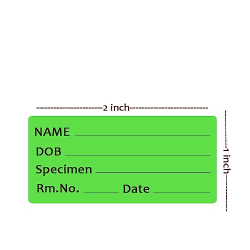 Pathology Labels,2x1 Inches Permanent Paper Label,Pathology Specimen Medical Healthcare Labels,500 Pcs Per Roll (Pack of 2) - size: 2x1 Inch (Pack of 2)