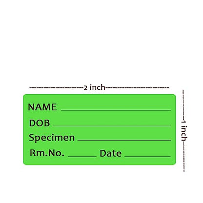 Pathology Labels,2x1 Inches Permanent Paper Label,Pathology Specimen Medical Healthcare Labels,500 Pcs Per Roll (Pack of 2) - size: 2x1 Inch (Pack of 2)