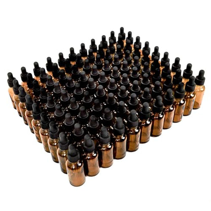 June Fox 2oz Glass Dropper Bottle Amber Glass Bottles with Dropper 80 Pack - color: Amber