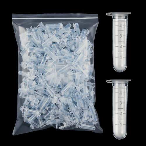 5ml Microcentrifuge Tubes 200PCS with Attached Lid Max.RCF 10500xg for Lab - size: 5ml
