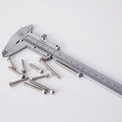 M4 x 20mm 25mm 30mm 35mm 40mm Socket Head Cap Screws Bolts, Stainless Steel 304, Metric Allen Hex Drive, Bright Finish, Fully Threaded, Assortment Kit 50PCS - size: Socket M4x20-40 mm